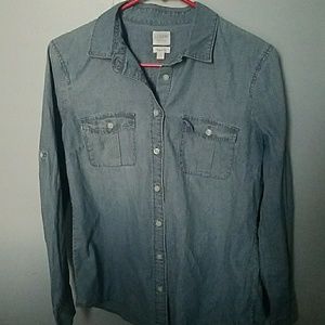 J Crew Chambray Long Sleeve Shirt